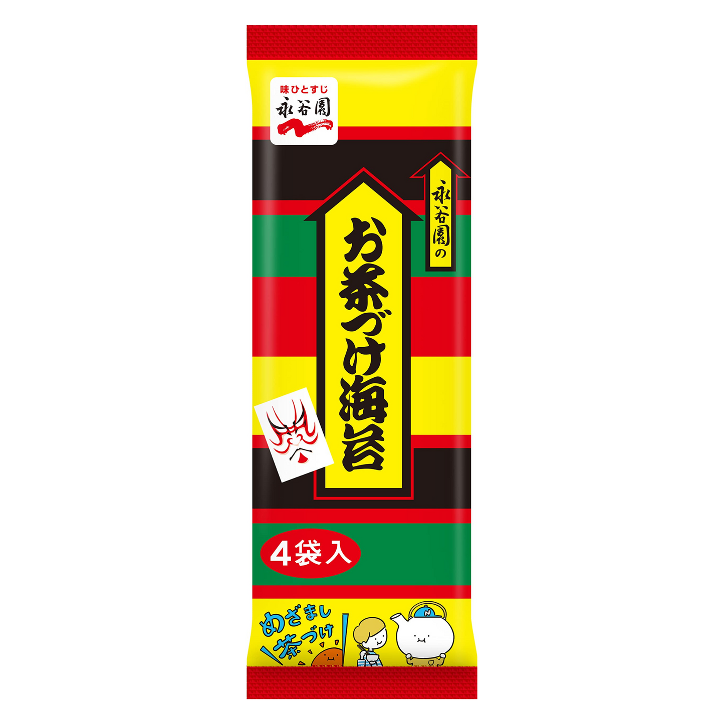 Nagatanien Ochazuke Nori (Condimento per Riso al Tè Verde con Alghe) 4 Confezioni