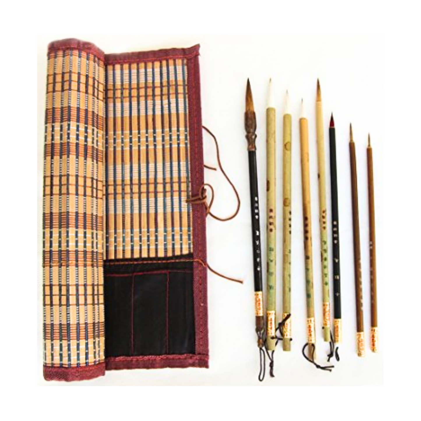 U&E STORE Set professionale di pennelli per pittura cinese – 8 pezzi