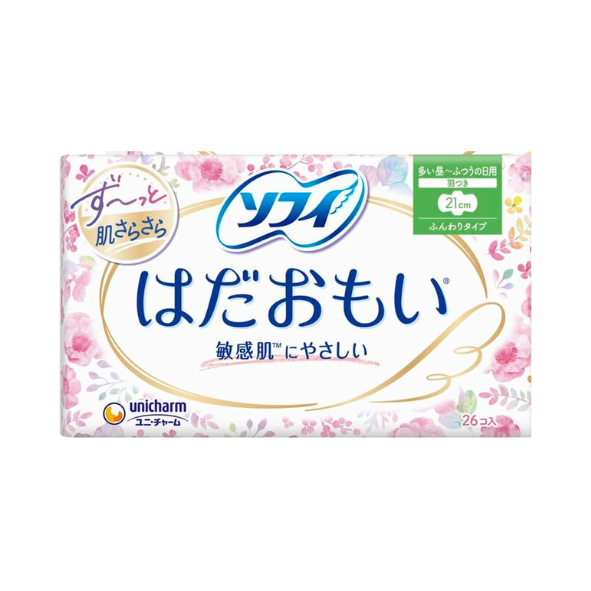 Unicharm Soft Sanitary Napkin For Heavy‑to‑Normal Days- 21 cm