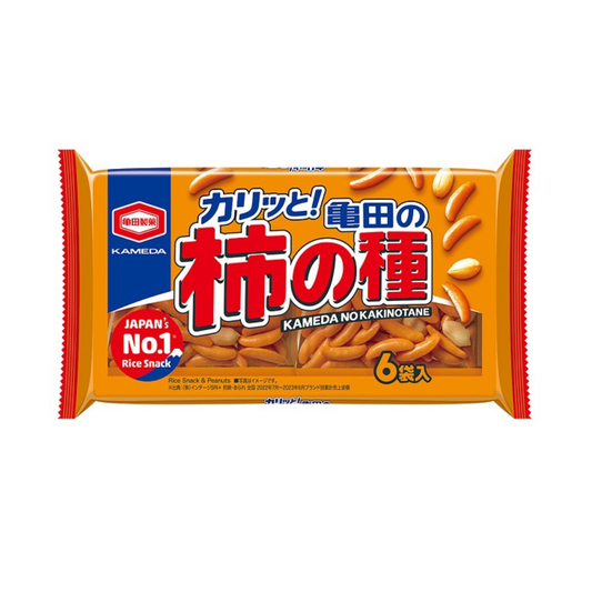 Kameda Seika Kaki no Tane (Rice Crackers with Peanuts) 6 Packs