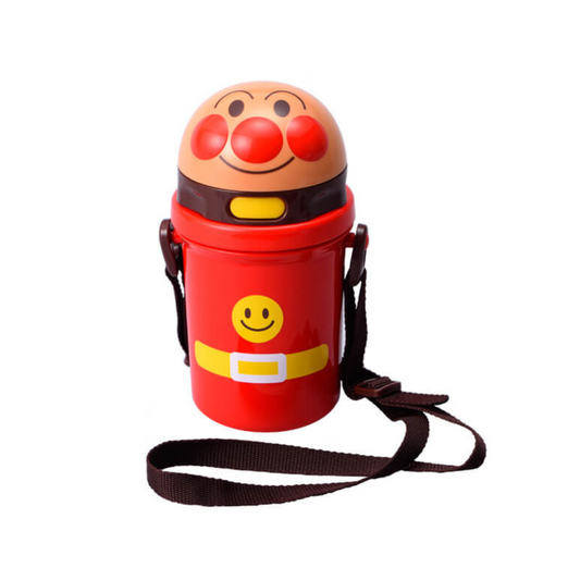 LEC Anpanman Die-Cut Straw Insulated Water Bottle 400ml