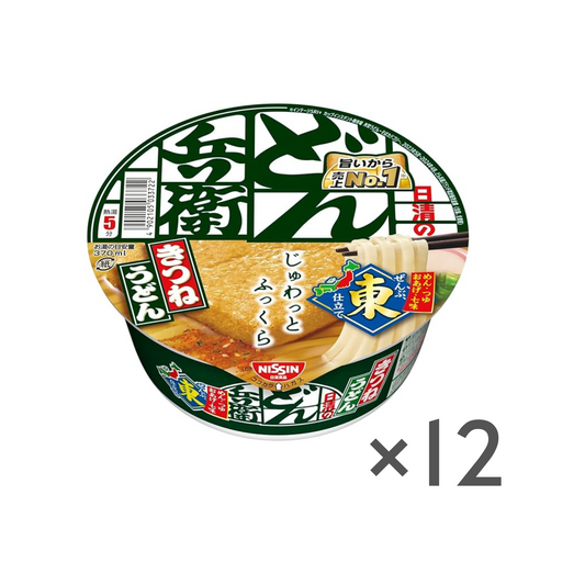 Nissin Donbei Kitsune Udon (East) 96 g ×12 Cups