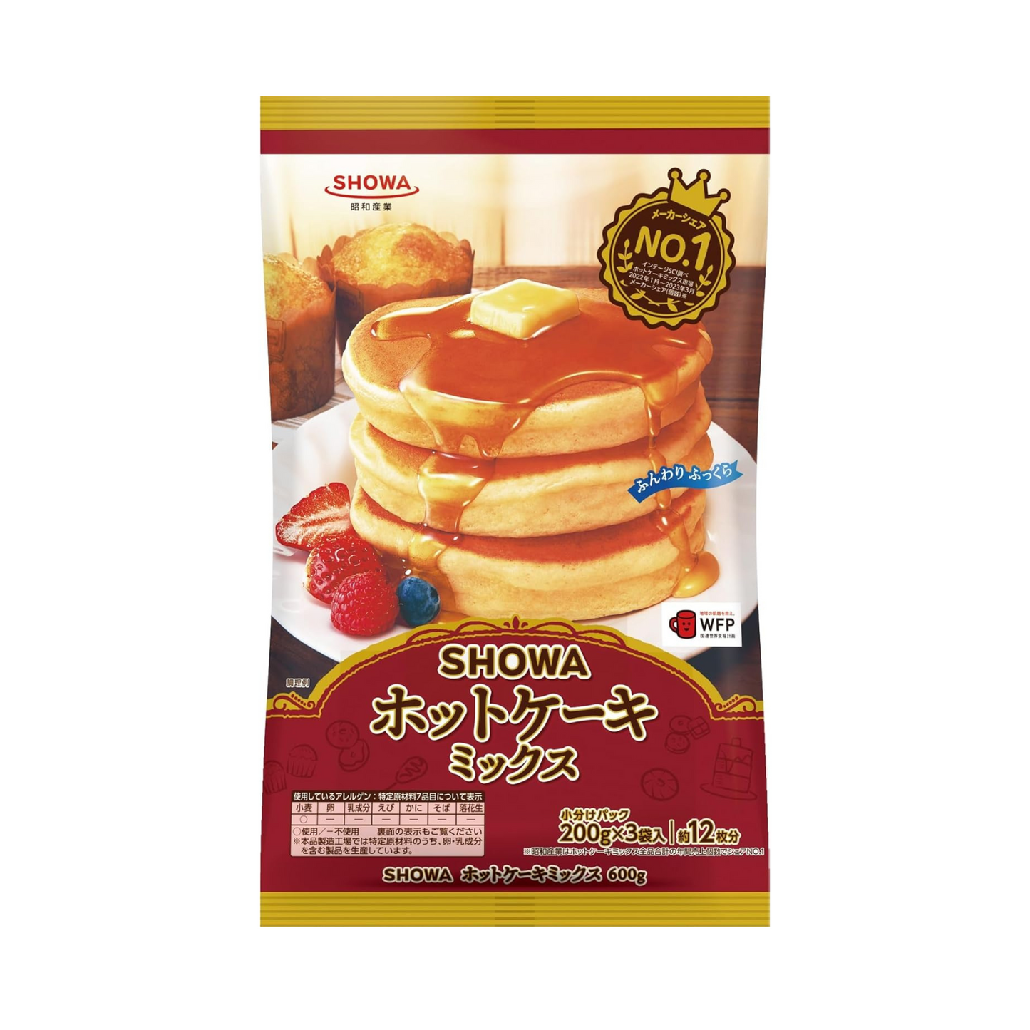 Preparato per Pancake Showa 600g (3 × 200g)